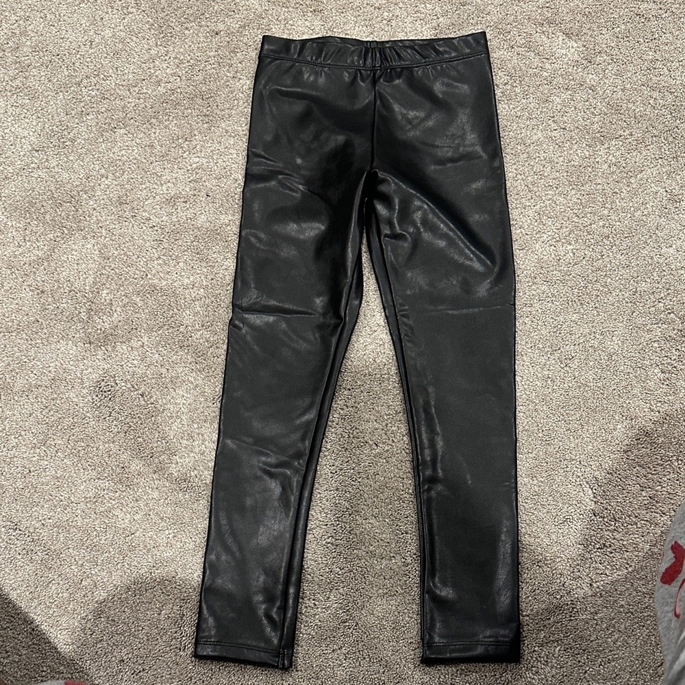 Black Faux Leather Leggings